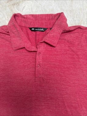 Travis Mathew Men's Heathered Raspberry Polo